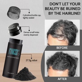Hair Powder for Thin Hair,Fill In Fine and Thinning, Leave Hair Thicker in Seconds, Hairline Powder for areas with less hair 27.5 g (Black)