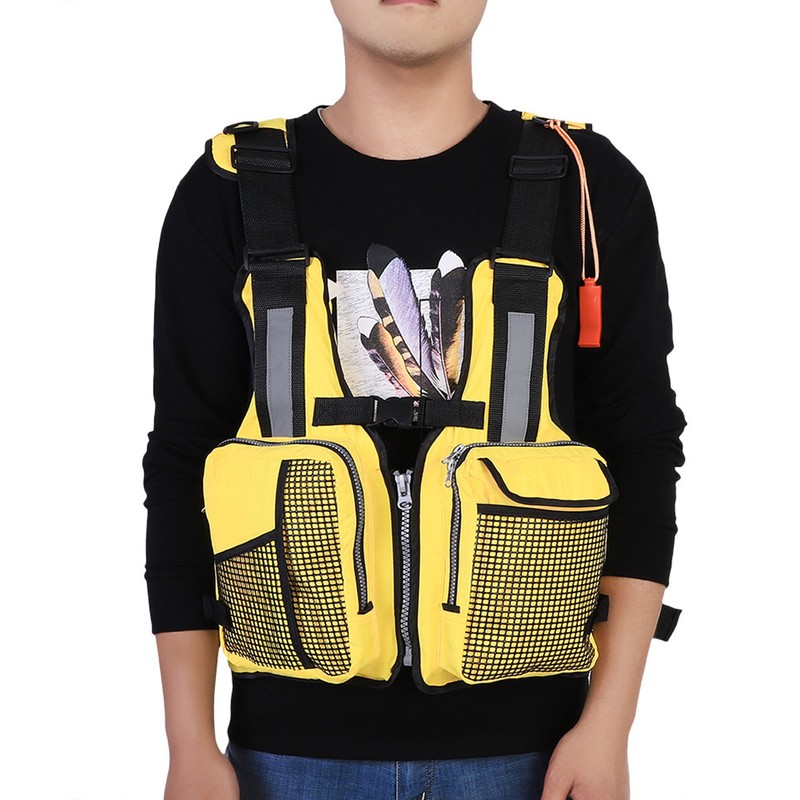 Outdoor Emergency Survival Fishing Swimming Vest Aid Jacket Lifevest Waistcoat