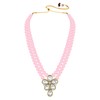 Aheli Crystal Pearl Long Collar con pendientes de caída Conjunto