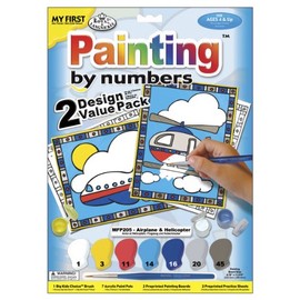 My First Paint By Number Kit 8.75"X11.375" 2/Pkg, Airplane & Helicopter