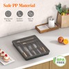 Lifewit Silverware Organizer with Lid, Covered Utensil Tray for Kitchen