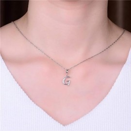 Jewellbox Sterling Silver 925 Letter H Initial Dangle Pendant Charm for Bracelets and Necklaces