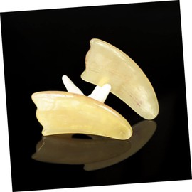 FRCOLOR Natural Horn Guasha Board for Full Body Massage Portable Scraping Tool for Muscle Relief for Travel and Home Use Effective for Neck and Back Tension