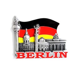 Designo Berlin (Germany) - 3D Metal Fridge Magnet for Kitchen Refrigerator - Unique Stylish Design Holiday Souvenir Gift,Small