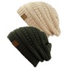 C.C Trendy - Gorro de punto de cable grueso, suave,