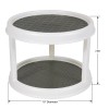 Mainstays 2-Tier Plastic Spice Rack Organizer Turntable