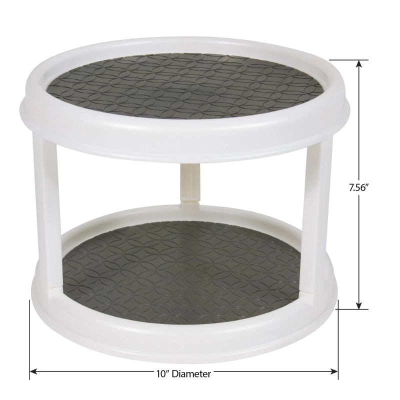Mainstays 2-Tier Plastic Spice Rack Organizer Turntable