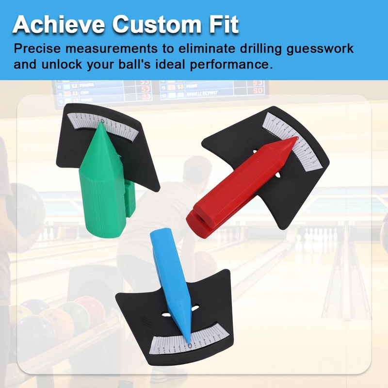 Bowling Ball Pitch Gauge Set for Finger, Thumb & Switch