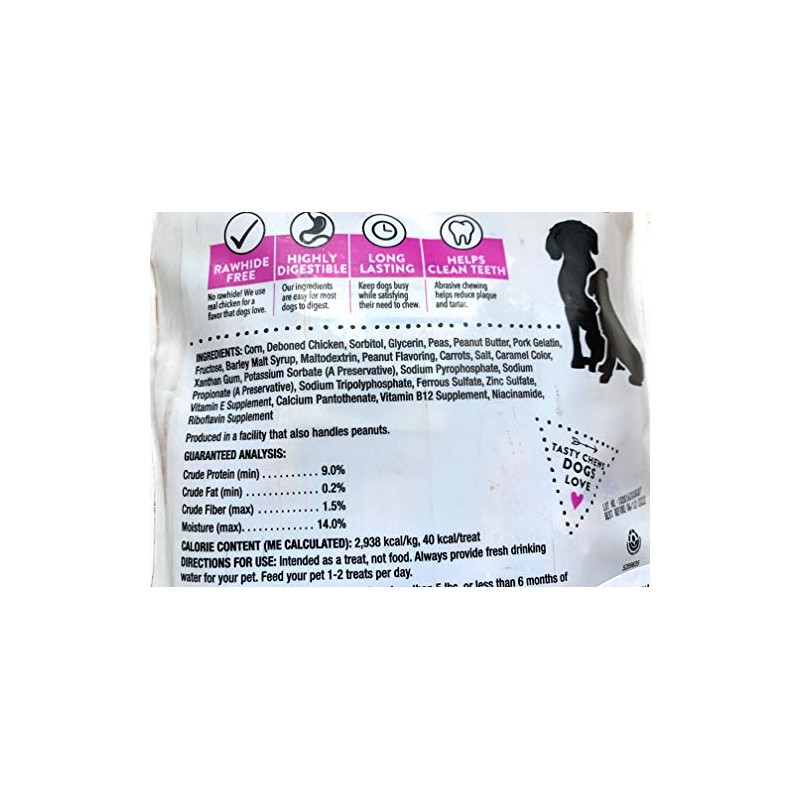 DENTLEY'S Rawhide Free Chicken Wrapped Mini Sticks - Peanut Butter