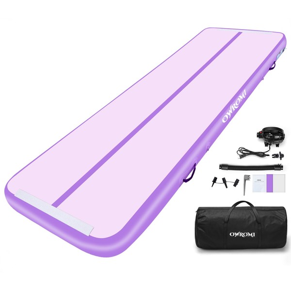 OWROMI Inflatable Air Gymnastics Mats for Tumbling, 10ft/13ft/16ft/20ft Tumble Track
