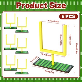Meetory Football Centerpieces for Table - 6 Pcs 4 x 3.5 Inch Wooden Photo Frame, Sports Party Decorations for Table Centerpieces, for Party, Sport, Birthday