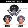 Pack of 2 Hair Care Caps for Women, Satin Sleep