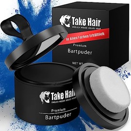 Take Hair Beard Dye, 100% Waterproof, 4 g Beard Powder for a Fuller Beard, Beard Dye, Grey Coverage, Beard Thickener for Beard Dyeing (Beard Powder Dark Brown)