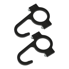 Helmet and Steering Wheel Hooks, Black - 2 Pack