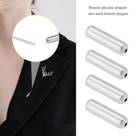 Create idea 50Pcs 10mm x 2.8mm Metal Brooches Pin Stick Back Pin DIY Brooch Accessories with Electroplating Technology for Brooch Corsages Jewellery, Silver