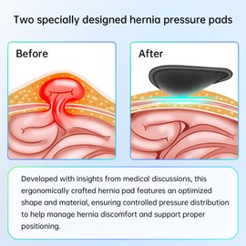 ZEAZEN Hernia Belt for Men - Adjustable Support Brace, Comfortable & Breathable Design, Ideal for Single/Double Inguinal Hernia Pain Relief, Discreet Wear for Everyday Use (Black, Medium)