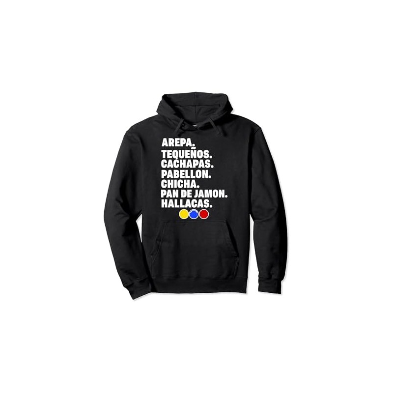 Venezuela Essen Arepa Pabellon Cachapas Pabellon Chicha Pullover Hoodie, black