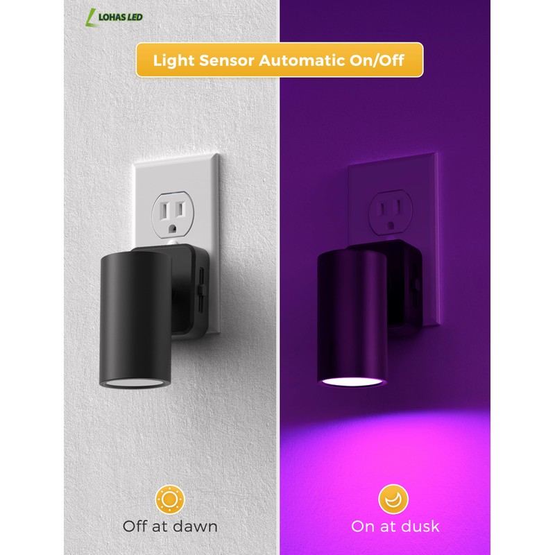 L LOHAS LED Night Lights Plug into Wall, [2-Pack] Decorative