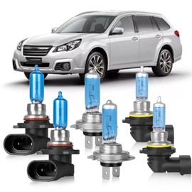 OQSNCV Fit for Subaru Outback 2005 2006 2007 2008 2009 Halogen Headlight Bulbs, 9005 High Beam + H7 Low Beam+ 9006 Fog Headlight Headlamp Replacement Bulbs Kit, Pack of 6