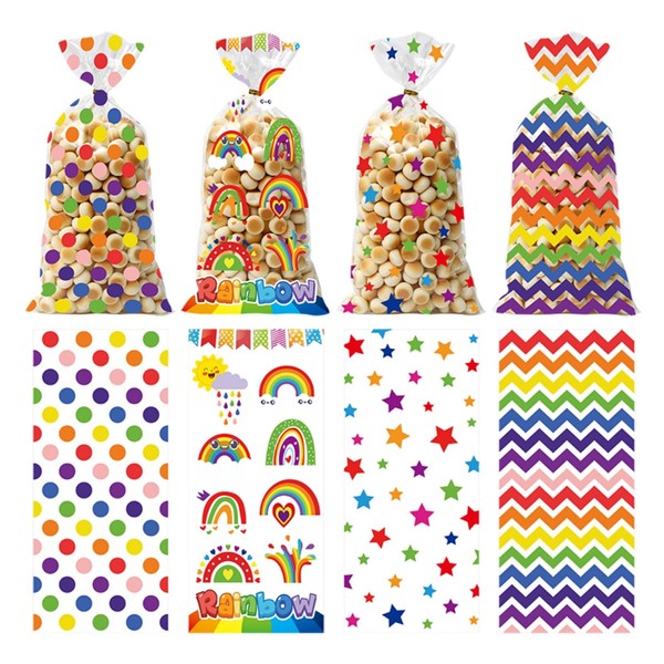 Candy Bags, Pack of 50 Transparent Cellophane Bags, Cellophane Candy