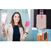 Funda para pasaporte con bloqueo RFID de piel, organizador de