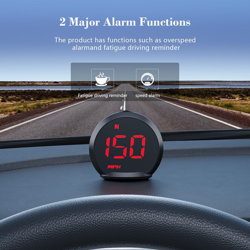 Liiiyuan G13 GPS Speedometer, Universal Digital GPS Speedometer with Color
