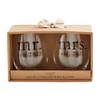 Mud Pie Mr Mrs Wine Glass 2023