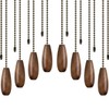 8 Pieces Ceiling Fan Pull Chains Extender Wooden Pendant Pull