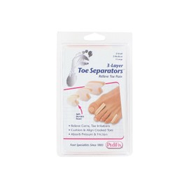 PediFix 3-Layer Toe Separators Medium 6/Pack