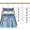 Skirt Hangers with Clips, 5 Tier Pants Skirt Hangers Space