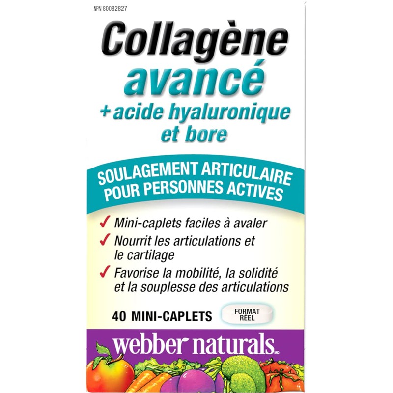 Webber Naturals Advanced Collagen with Hyaluronic Acid (HLA) and Boron,