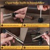 SEMKONT Cigar Humidor,Leather Travel Cigar Humidor,Include 4 Cigar Tubes with
