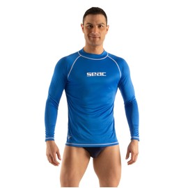SEAC Men's T-Sun Long Rash Guard for Swimming, Surfing, Diving, UV Protection