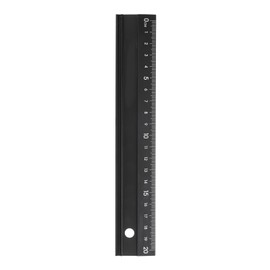 sourcing map Cutting Rulers 20cm Metric Aluminum Alloy Straight Ruler Thickening Frosted Measure Ruler with Non-Slip Sponge Backing for Architects Artists Designers Classroom Office, Black