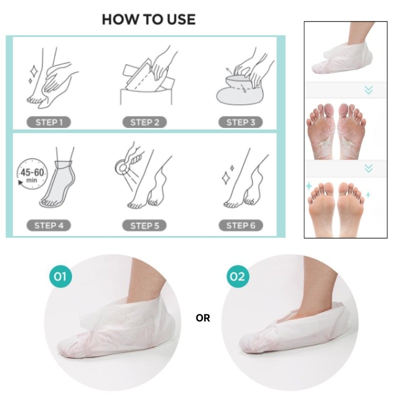 ARIUL Smooth & Pure Foot Peeling Mask 34g*2ea, Type:Rice Nourishing