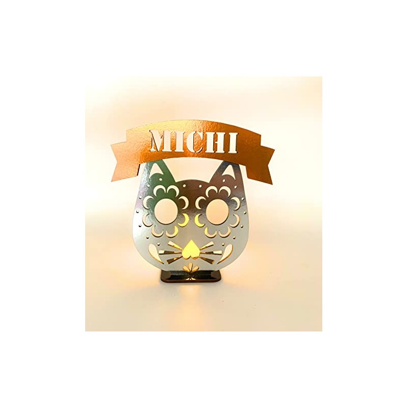 Día de Muertos Calavera Personalizada con nombre para altar con