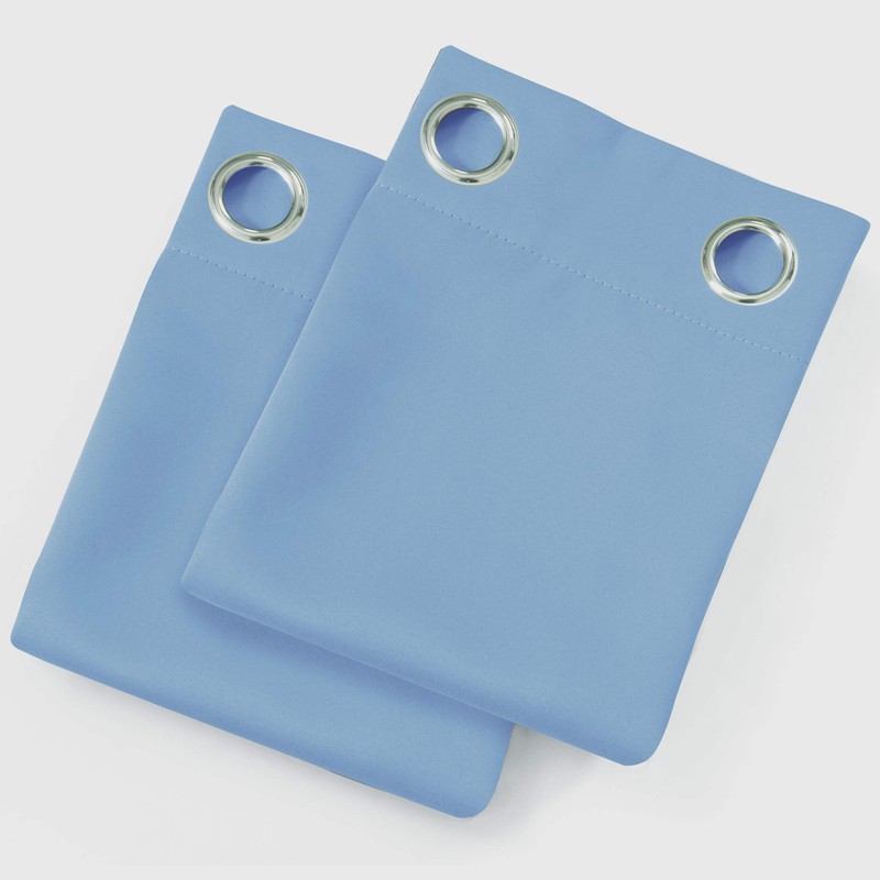 LEMOMO Sky Blue Thermal Blackout Curtains/52 x 72 Inch/Set of