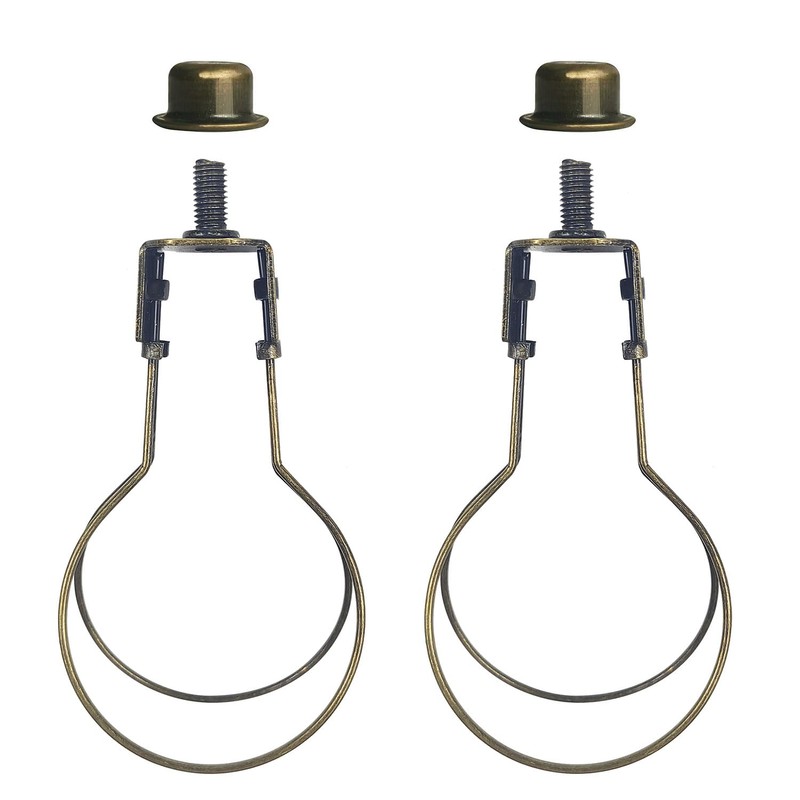 ECUDIS 2 Pack Lamp Shade Light Bulb Clip Lampshade Adapter