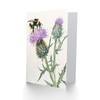 Artery8 Greeting Card Watercolour Bumblebee on Scottish Thistle Flower Blank