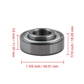 10X 203KRR2 Bearing 0.64 Bore Deep Groove Ball Bearing AN142670 AN281357 JD9214 AA82881 203RRAR10 149261C91 222279 520117 822-095C Compatible with John Deere Case Ford New Holland Gehl Models