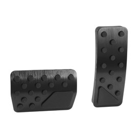INFINAUTO 1 Set Automatic Foot Pedal Pads Foot Accelerator Pedal Covers for Jeep Wrangler 2018-2024 Aluminum Alloy Black