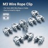 Ciyivak 20 PCS 1/8 Inch Wire Rope Clamp Clip, M3