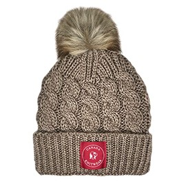 Canada Knitwear Cable Knit Pom Beanie Hat for Women Casquette Femme Faux Fur Pompom Cap Hats Women’s Winter Toque Beanies