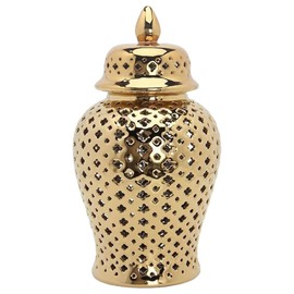 IMIKEYA Ceramic General Jar Home Decorative Flower Vase Hollow Out Jar Delicate Hollow Flower Pot Decorative Hollow Vase Delicate Flower Arrangement Delicate Flower Vase Display Vase