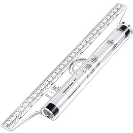 MyLifeUNIT - Regla de dibujo paralela multiusos, 30.5 cm, Plástico, Blanco