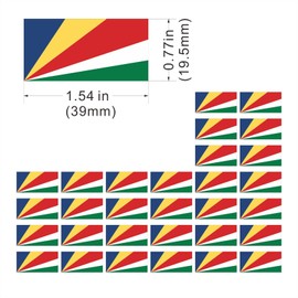 Womaha 30 Sheets Seychelles Flag Temporary Tattoos Fans Face Tattoo Stickers for Adults Kids Group Activity Props
