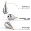 Dr.Fish 30 Pack Bass Casting Sinker Weights Lead Bell Drop
