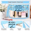 Sazuwu Daily Inspirational Quotes for Women Blue Makeup Bag with
