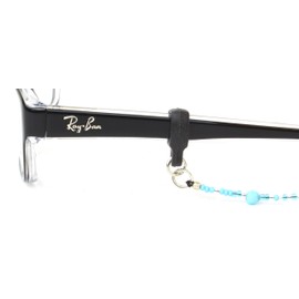 Eyeglass Retainer & Sunglass Holder By Peeper Keepers Glass Beads, Black Marble, 1pk | w/Microfiber Cloth & Screwdriver