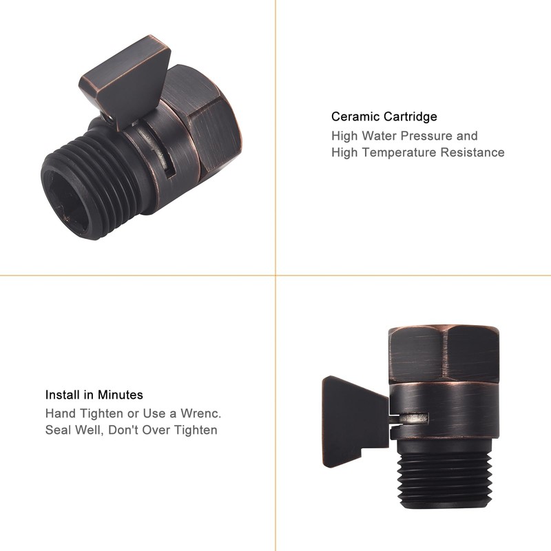 Oil Rubbed Bronze Water Flow Control Valve, Shower Head Flow